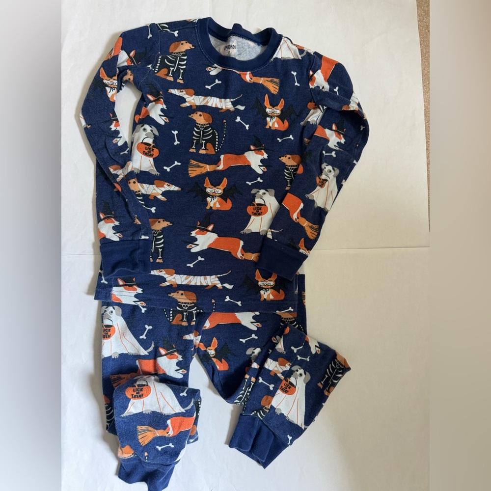 Gymboree Navy Dog and Bone Pajama Set